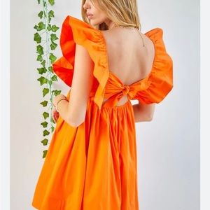 Vibrant Orange Mini Dress